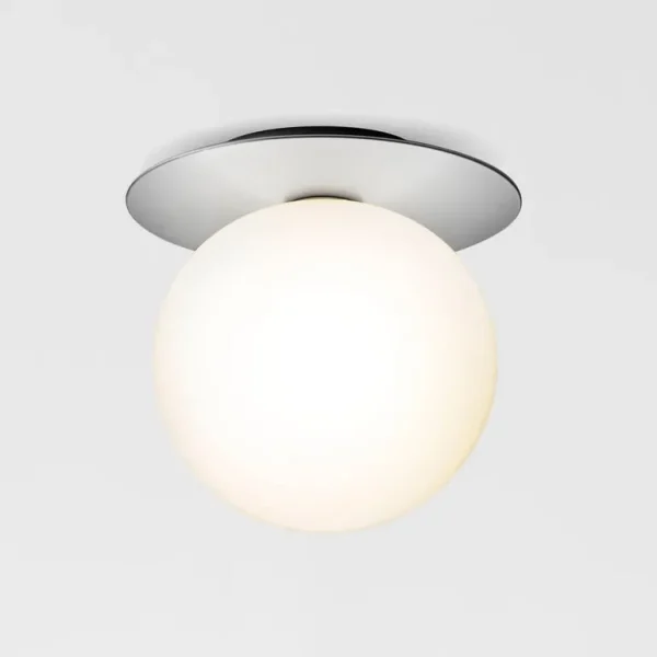 Nuura Liila 1 vägg/taklampa, stor, silver - opal
