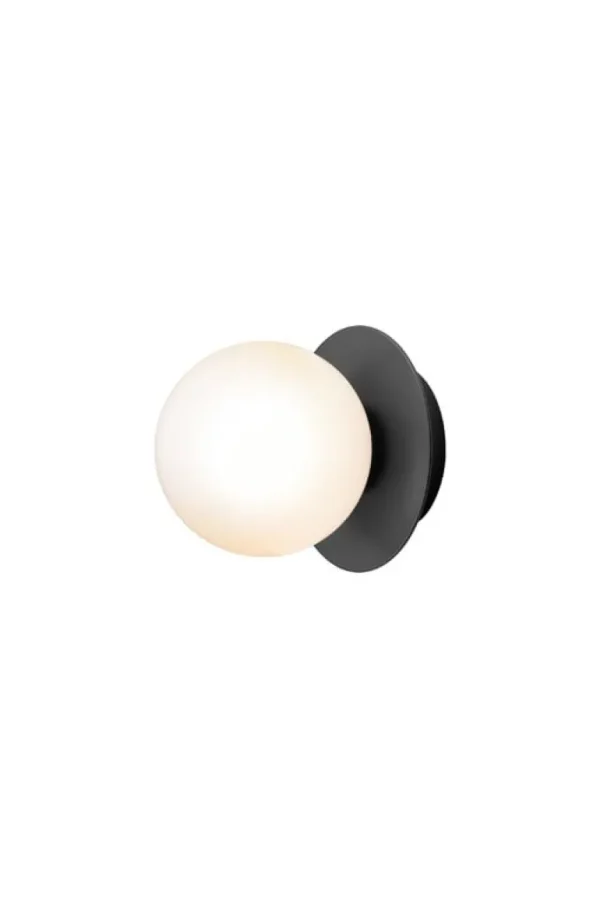 Nuura Liila 1 vägg-/taklampa, liten, svart - opal