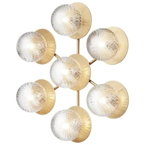 Nuura Liila Star vägg-/taklampa, Nordic gold - optic clear