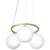 Nuura Miira 3 Circular pendellampa, mässing - opalvit