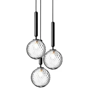 Nuura Miira 3 pendellampa, rock grey - klar