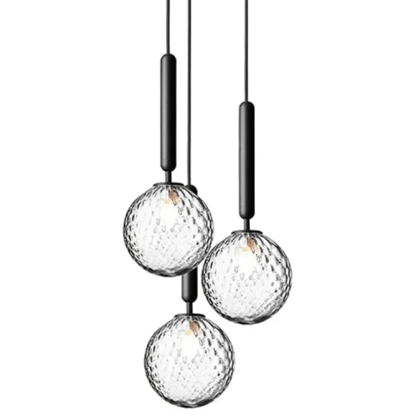 Nuura Miira 3 pendellampa, rock grey - klar