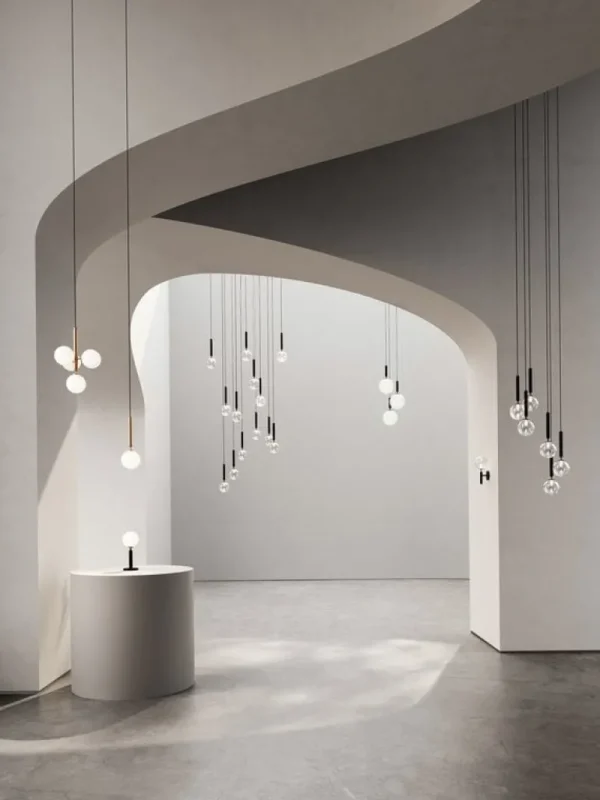 Nuura Miira 3 pendellampa, rock grey - opal
