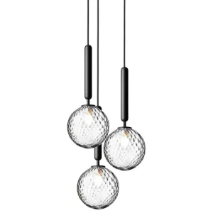 Nuura Miira 3 pendellampa, rock grey - klar