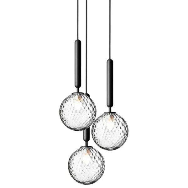 Nuura Miira 3 pendellampa, rock grey - klar