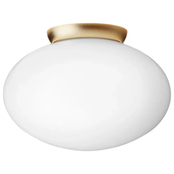 Nuura Rizzatto 301 taklampa, satinmässing - opalvit