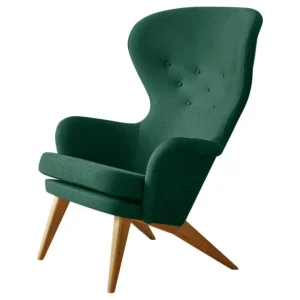 Ornäs Siesta loungefåtölj, ek - grön Vidar 943