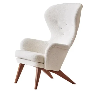 Ornäs Siesta loungefåtölj, valnöt - vit Orsetto 012
