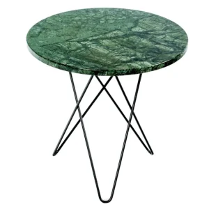 OX Denmarq Tall Mini O bord, svart - grön marmor