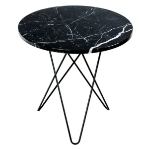 OX Denmarq Tall Mini O bord, svart - svart marmor