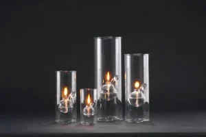 Paustian Wolfard oljelampa, medium, klart glas
