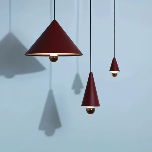 Petite Friture Cherry LED-pendel, mini XS, brunröd