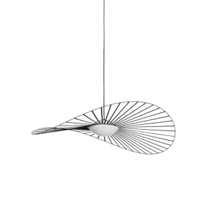 Petite Friture Vertigo Nova pendellampa, 110 cm, svart - vitt glas