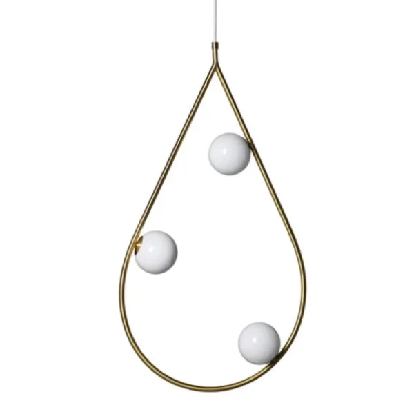 Pholc Pearls 80 pendellampa, mässing