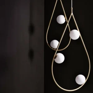 Pholc Pearls 80 pendellampa, mässing