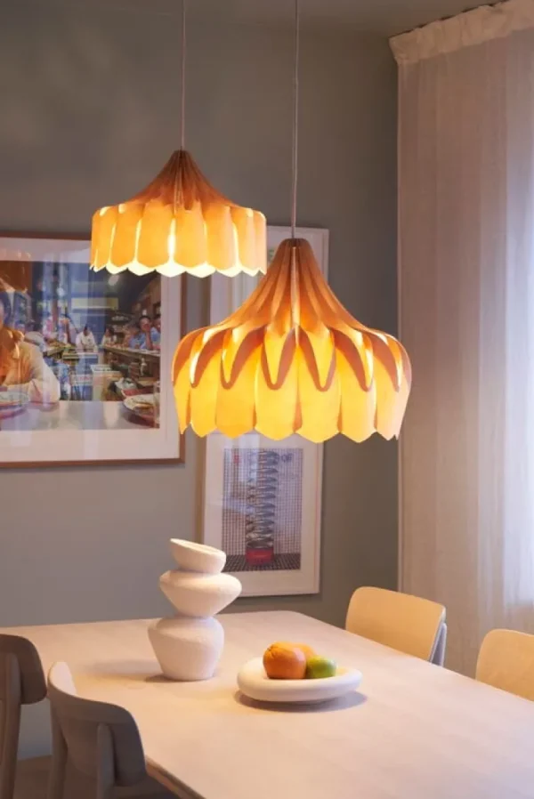 Pilke Lights Pioni pendellampa, stor, björk