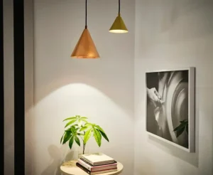 Örsjö Tratten pendellampa, stor, koppar
