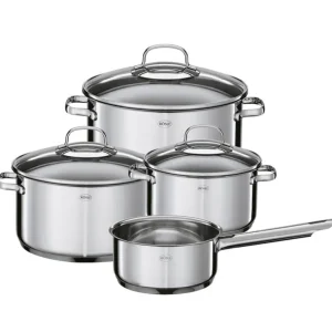Ru00f6sle Rösle Elegance kastrullset, 4 kastruller med 3 lock, stål
