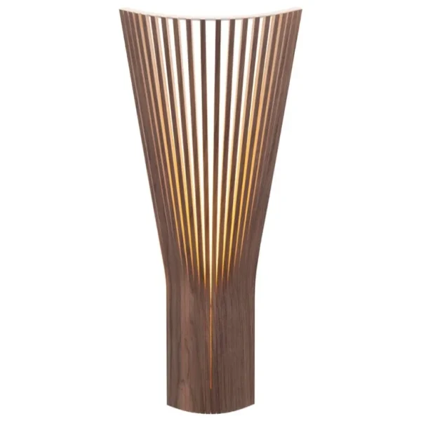 Secto Design Secto 4236 vägglampa för hörn, 60 cm, valnöt