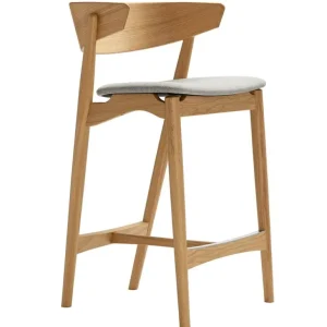 Sibast No 7 barstol 65 cm, vitlackerad ek - grå Remix 123