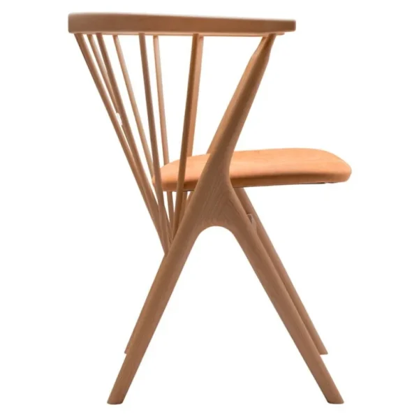 Sibast No 8 stol, oljad bok - cognac läder