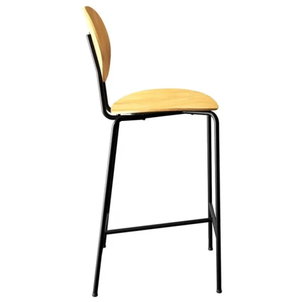 Sibast Piet Hein barstol, 65 cm, svart - oljad ek