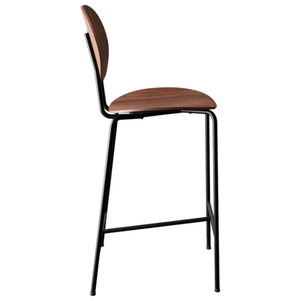 Sibast Piet Hein barstol, 65 cm, svart - lackerad valnöt