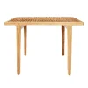 Sibast RIB matbord, 100 x 100 cm, teak - rostfritt stål