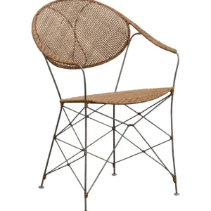Sika-Design Funky matstol, hasselnötsfärgad rotting