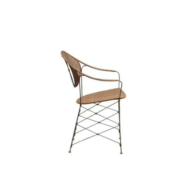 Sika-Design Funky matstol, hasselnötsfärgad rotting
