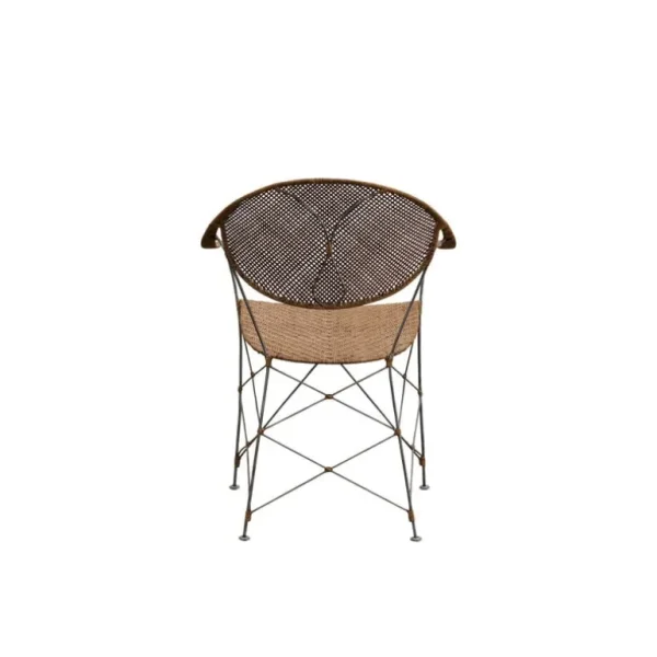 Sika-Design Funky matstol, hasselnötsfärgad rotting