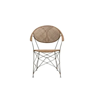 Sika-Design Funky matstol, hasselnötsfärgad rotting