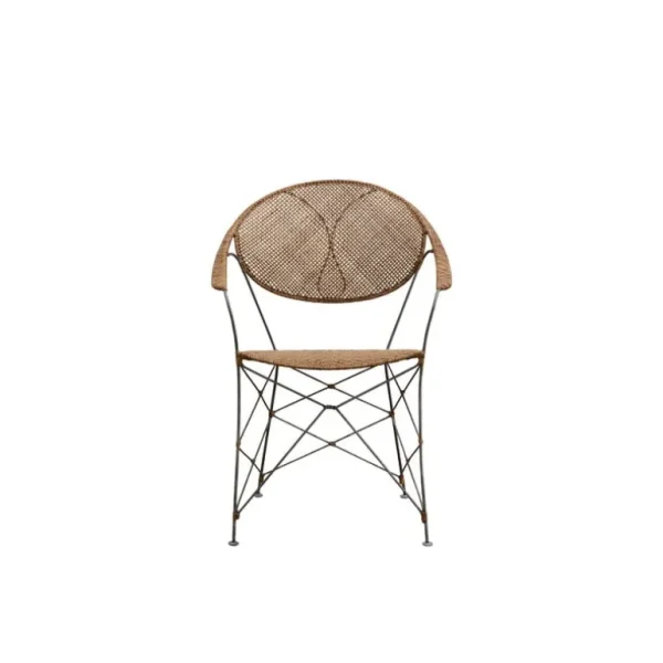 Sika-Design Funky matstol, hasselnötsfärgad rotting