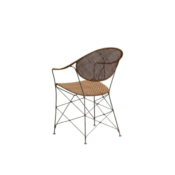 Sika-Design Funky matstol, hasselnötsfärgad rotting