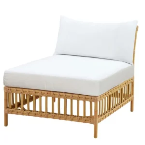 Sika-Design Maggie Exterior mittmodul för soffa, naturell - vit kudde