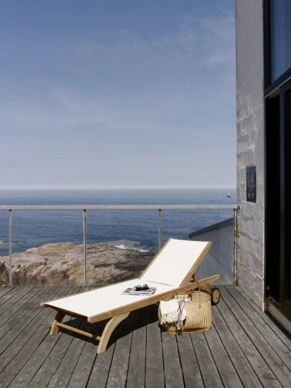 Skagerak Columbus solsäng, teak - svart