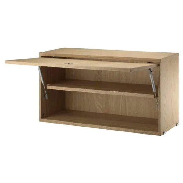 String Furniture String skåp med flipdörr, 78 x 30 cm, ek
