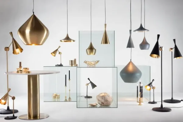 Tom Dixon Beat Stout LED-pendel, borstad mässing