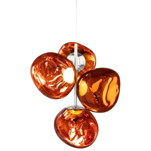 Tom Dixon Melt Chandelier Mini pendellampa, LED, koppar