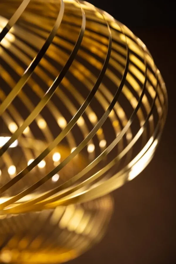 Tom Dixon Spring LED-pendel, medium, mässing