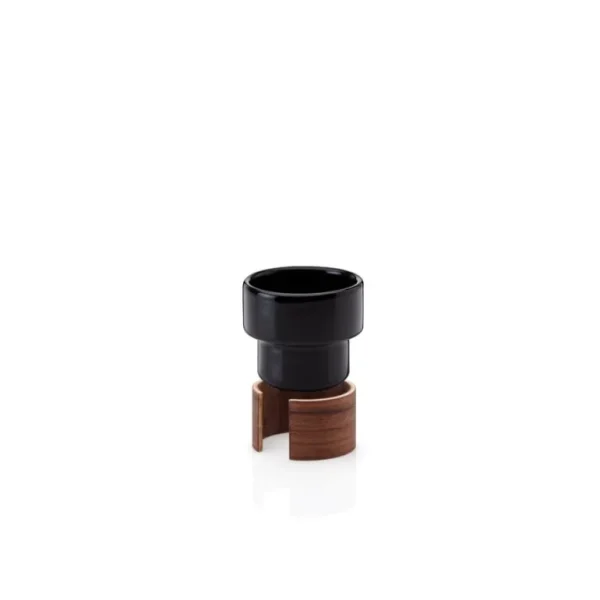 Tonfisk Design Warm espressokopp 0,8 dl, 2 st, svart - valnöt