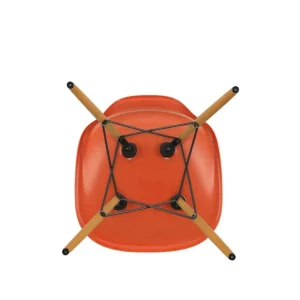 Vitra Eames DSW stol, fiberglas, red orange - lönn