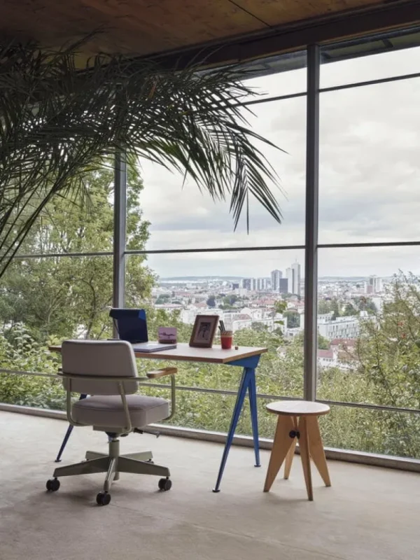 Vitra Lampe de Bureau bordslampa, Prouvé Bleu Marcoule