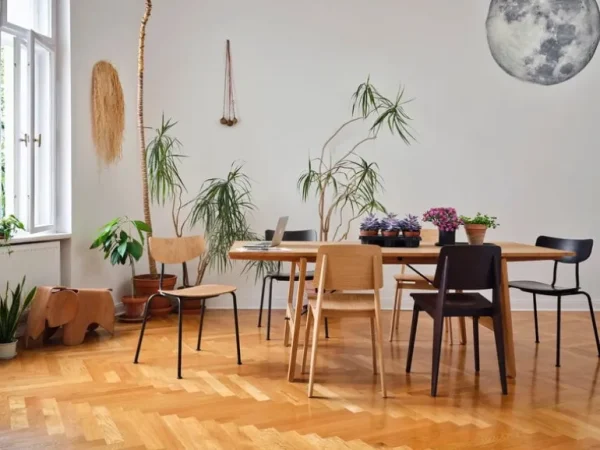 Vitra Moca stol, naturell ek - basic dark