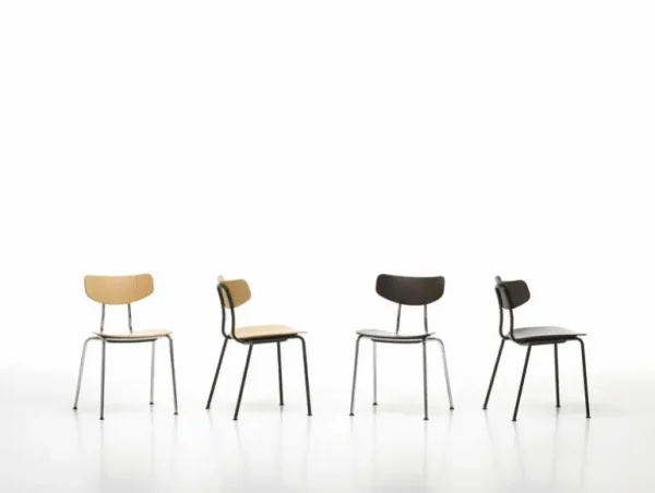 Vitra Moca stol, naturell ek - basic dark