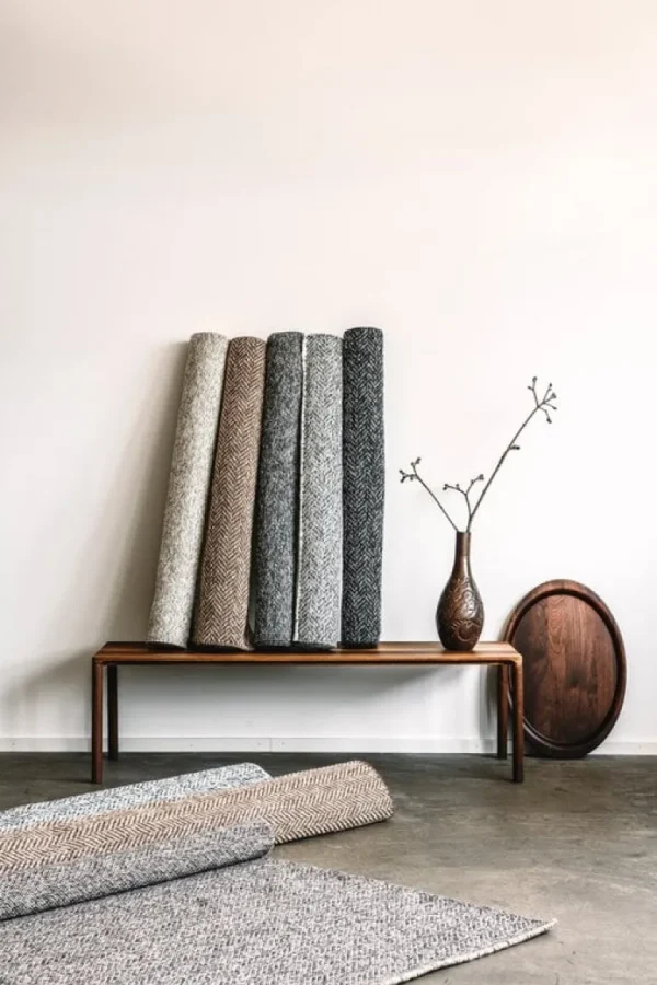 VM Carpet Duo Rae matta, koppar - vit