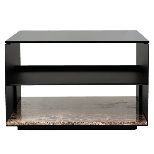 Wendelbo Expose soffbord, medium, brunt glas - Emperador-marmor