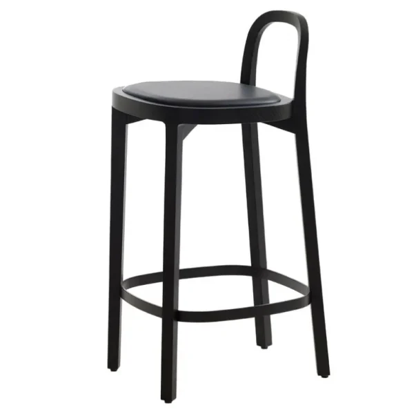 Woodnotes Siro+ barstol 65 cm, svart - svart läder